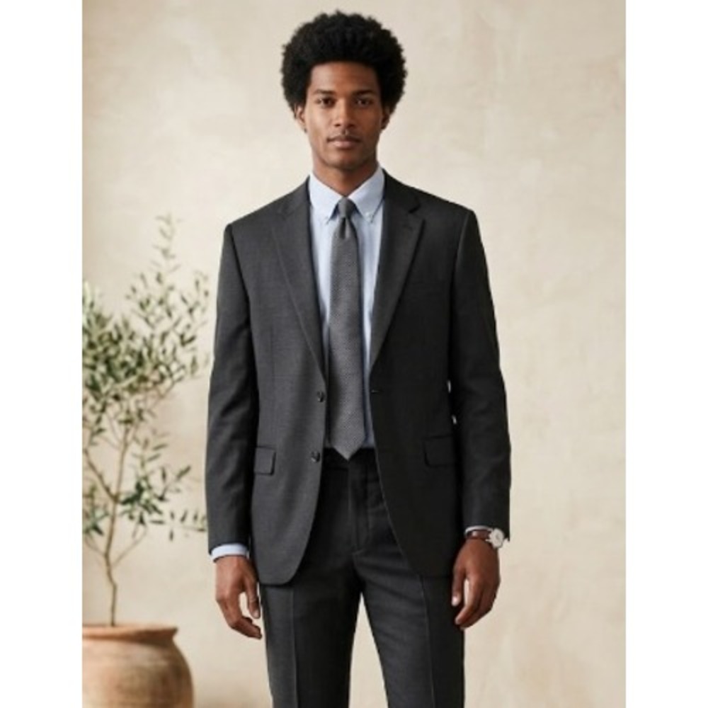 Jack Victor Exclusive Collection Black 100% Wool Blazer Sport Coat Jacket 48R